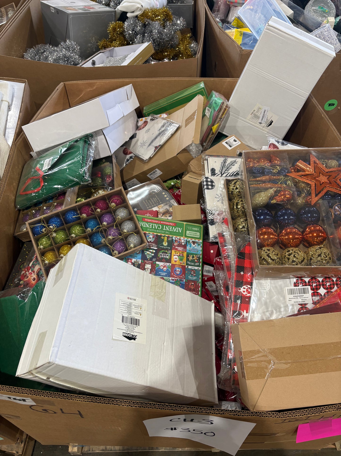 Assorted Holiday Ornament & Gift Wrap Pallet – CH-3