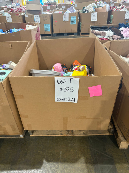 Mixed General Merchandise & Toys Pallet - Count 221 (632-T)