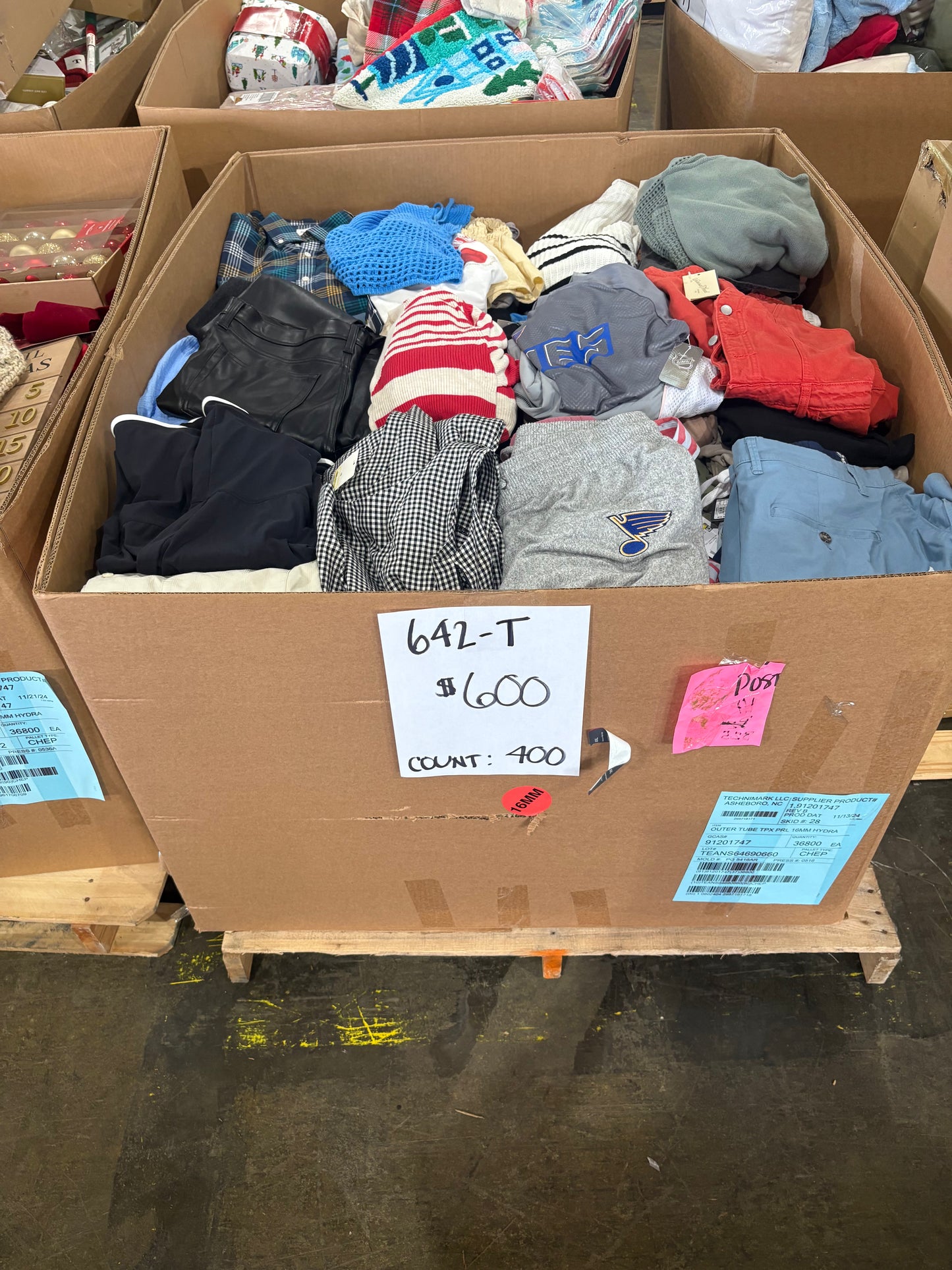 Mixed Brand-Name & Casual Apparel Pallet - Count 400 (642-T)