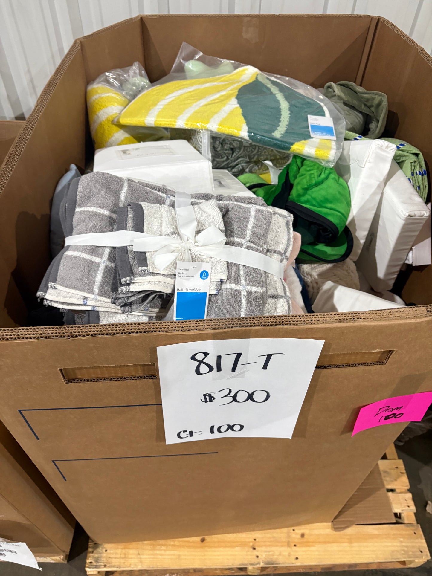 Home Linens & Towel Sets Pallet – Count 100 | General Merchandise 817-T