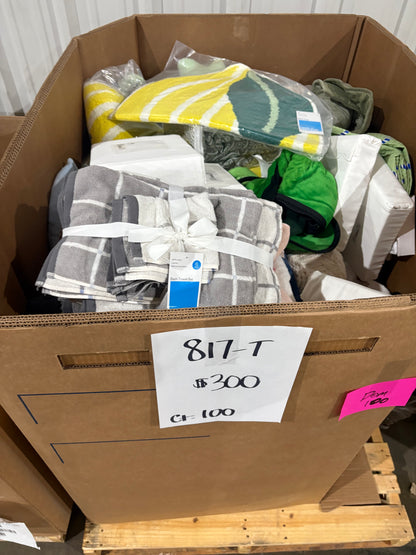 Home Linens & Towel Sets Pallet – Count 100 | General Merchandise 817-T