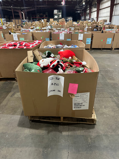 Christmas Plush, Decor & Ornaments Pallet - (371-TGT)
