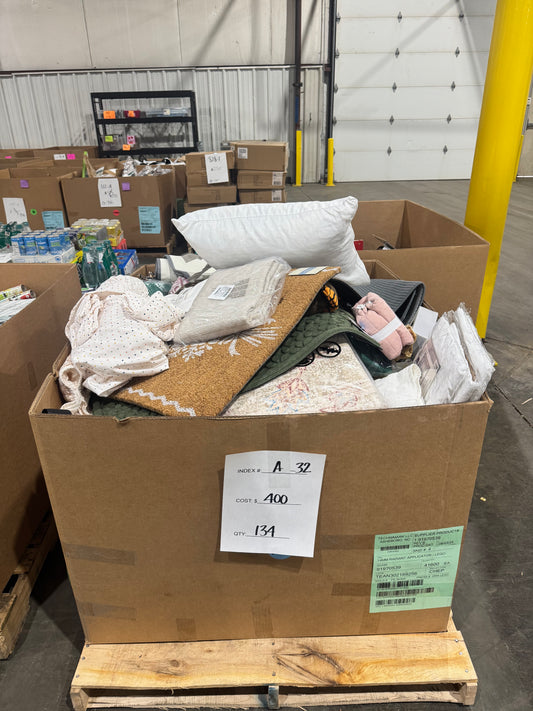 Mixed Home Goods, Bedding & Bath Merchandise Pallet A-32