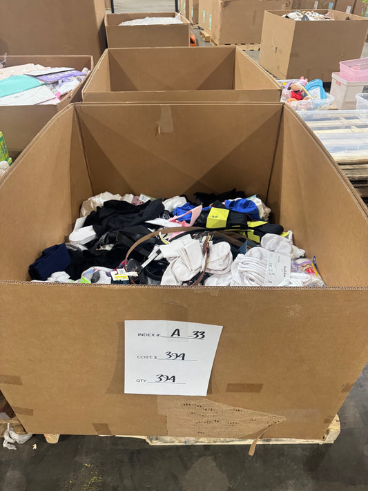 Mixed Socks, Undergarments & Apparel Accessories Pallet A-33