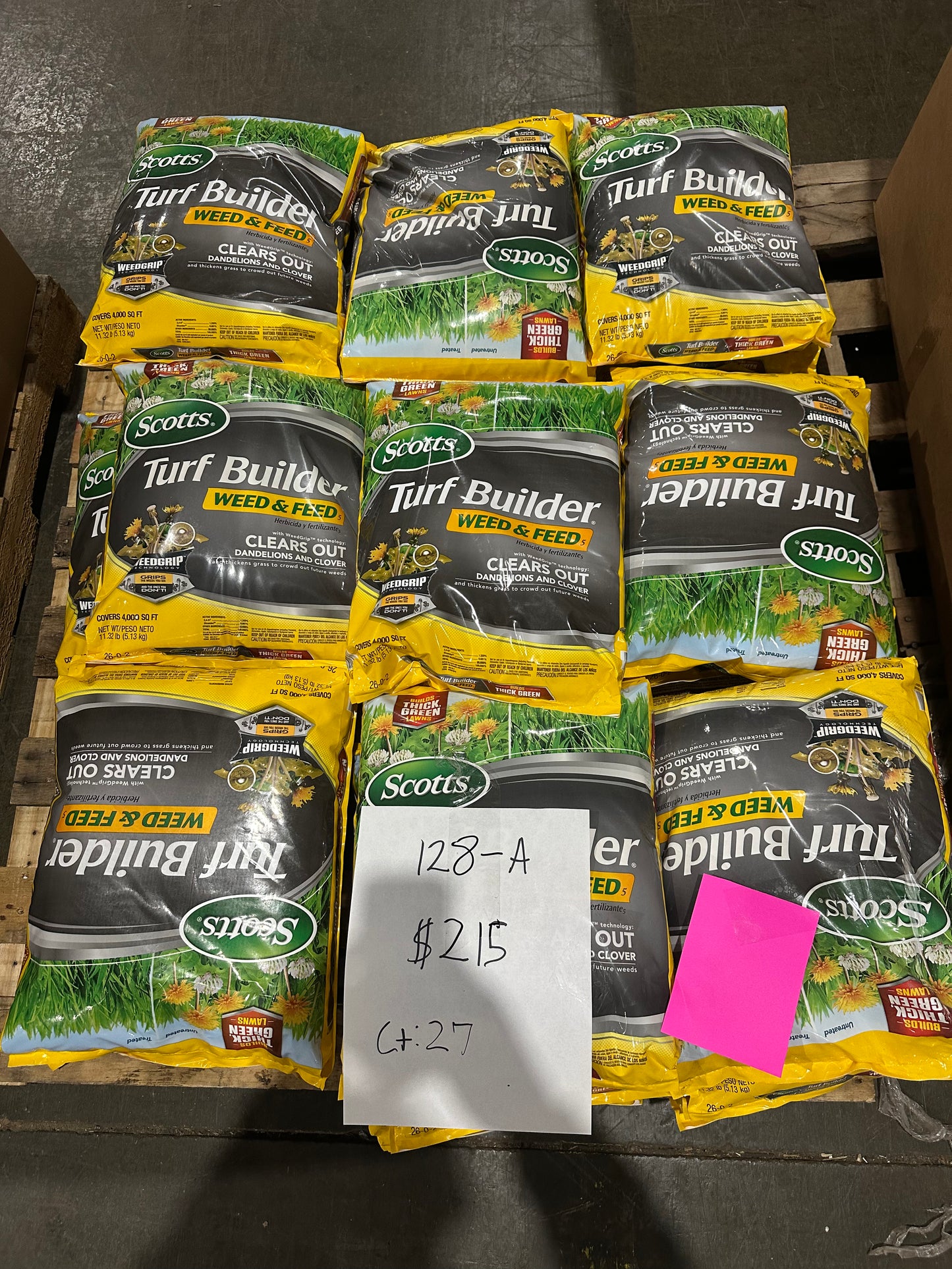 Scotts Turf Builder Weed & Feed Pallet – 128-A