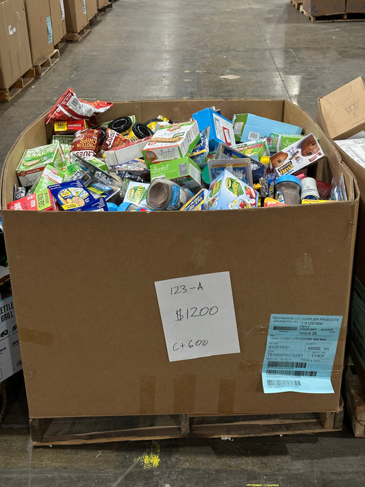 Perishable Goods Pallet – Mixed Snacks & Meals 123-A
