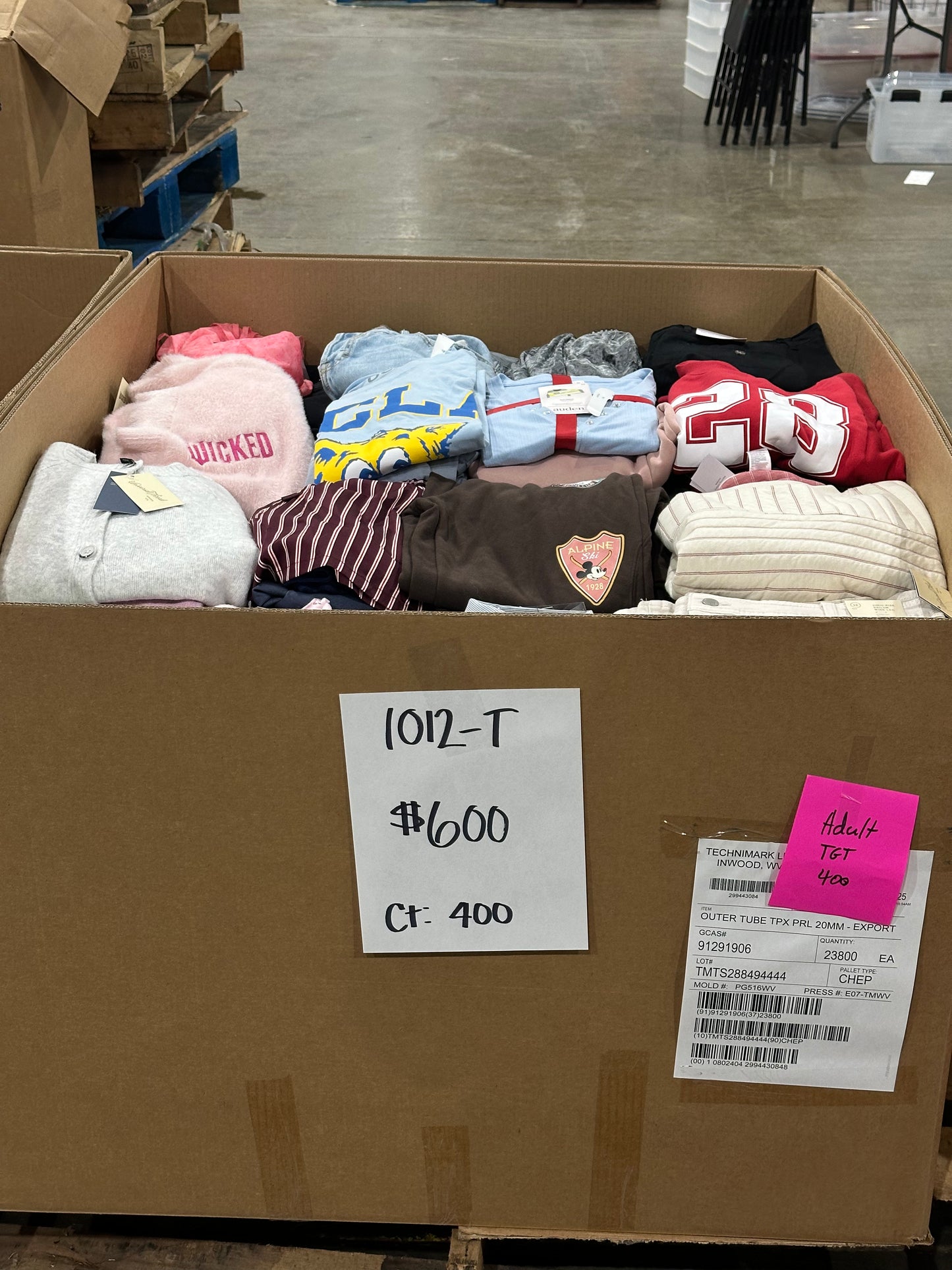 Adult Apparel Pallet – 1012-T