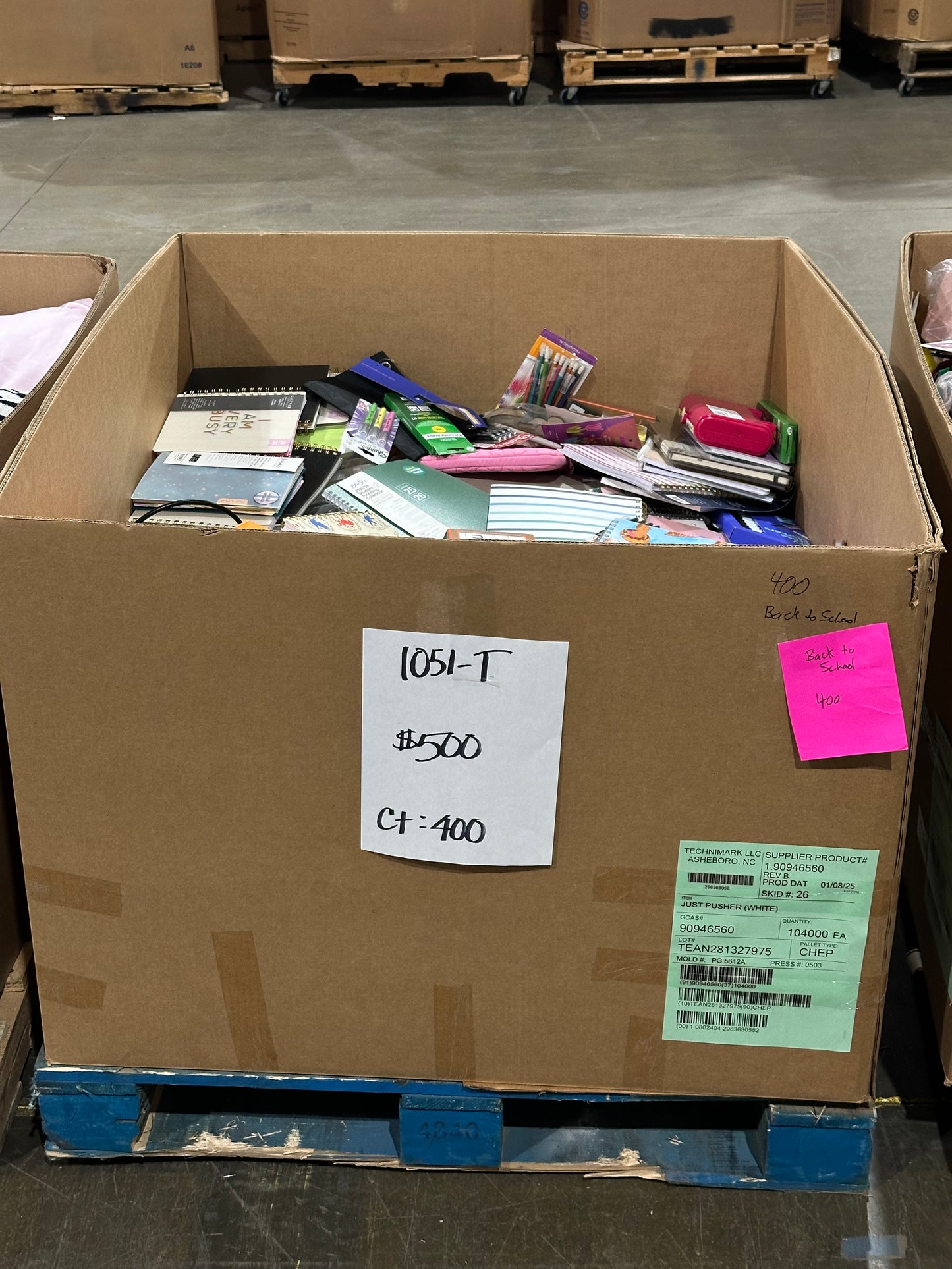 School & Office Supplies Pallet – 1051-T