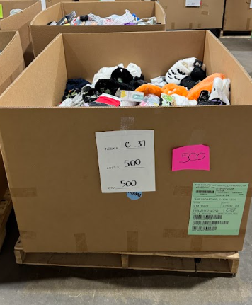 Socks, Slippers & Apparel Accessories Pallet – 500 Count- C-37